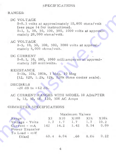 Triplett 60-A Instruction Manual Download Page 5