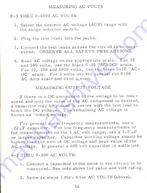 Triplett 60-A Instruction Manual Download Page 17