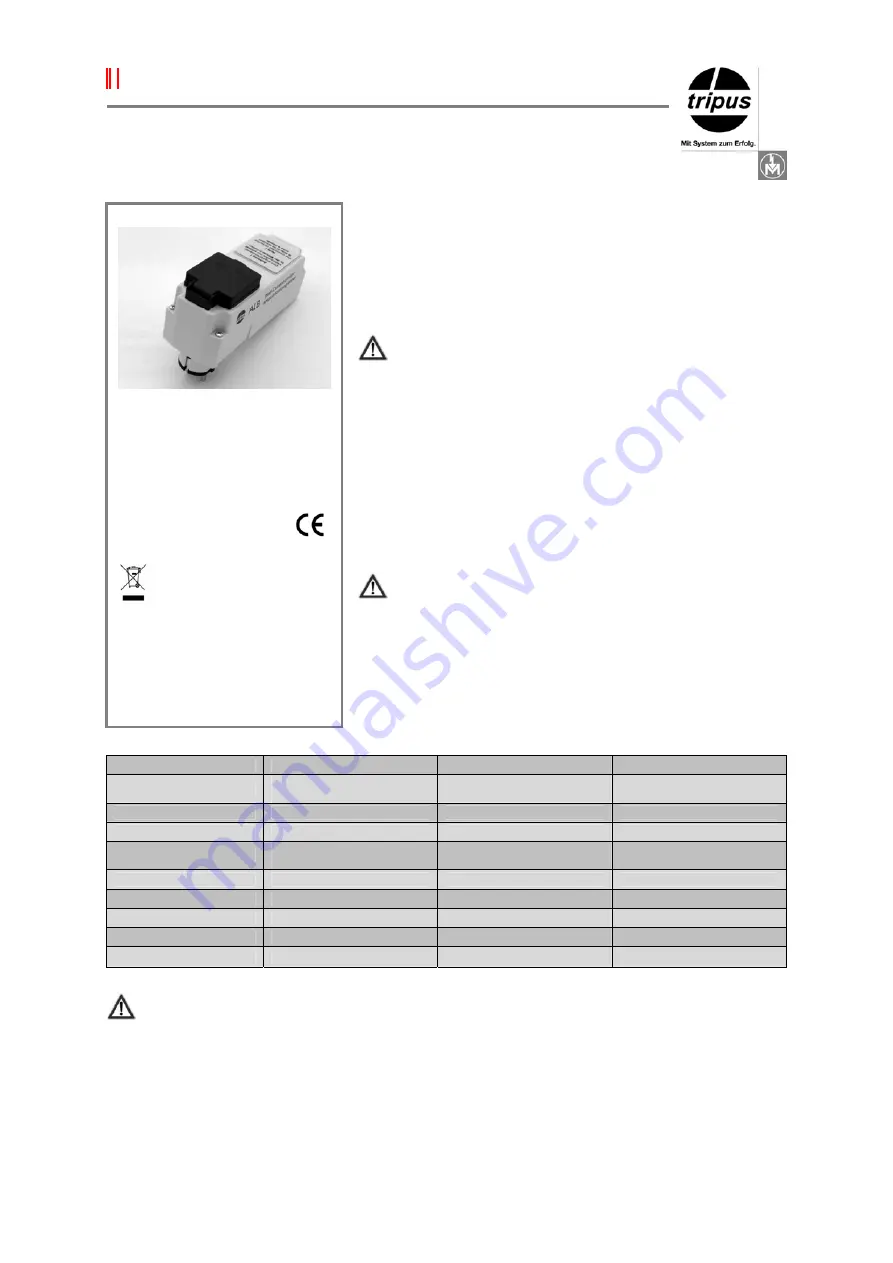 tripus ALB 1 Instruction Manual Download Page 1