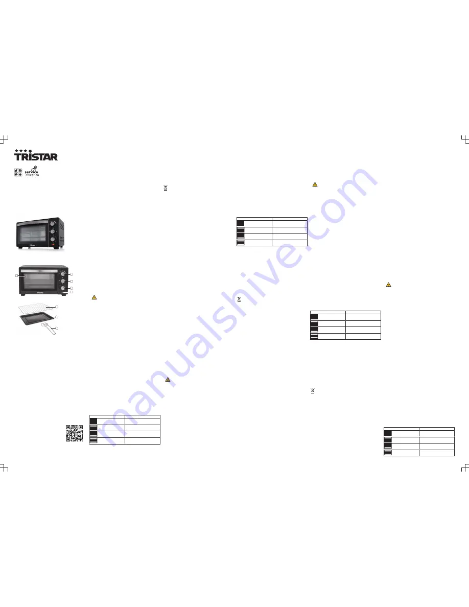 TriStar OV-1434 Instruction Manual Download Page 1