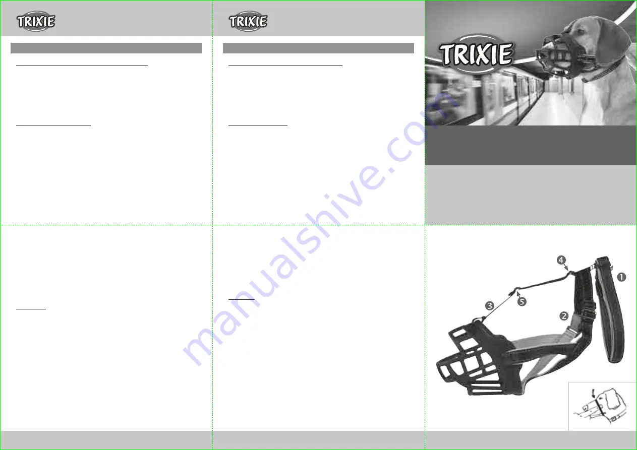 Trixie Muzzle Flex Instructions For Use Download Page 1