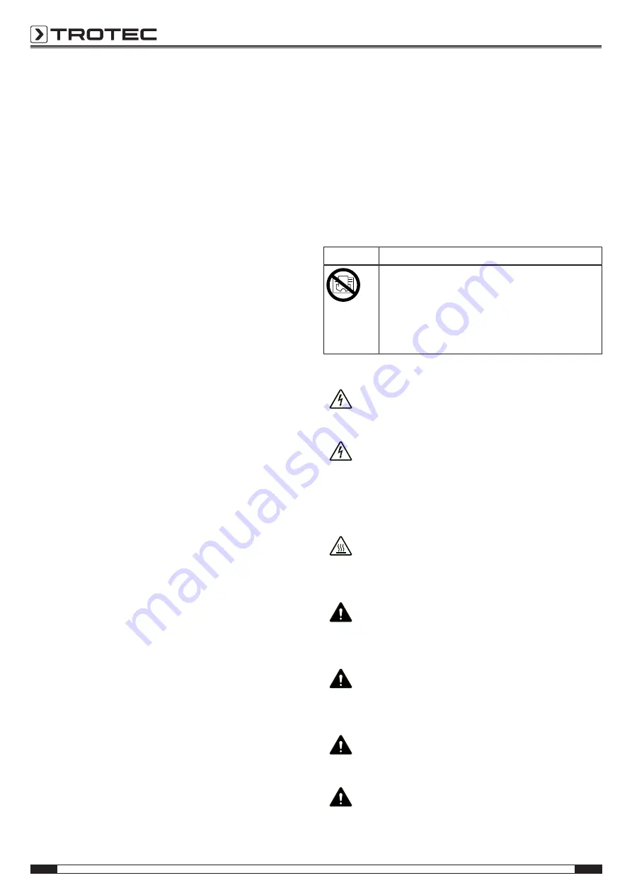 Trotec TDS 10 M Original Instructions Manual Download Page 4