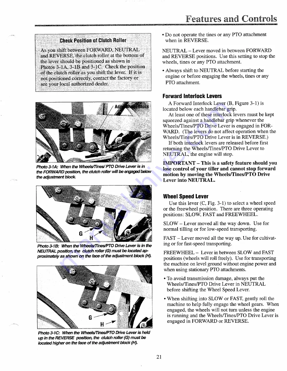 Troy-Bilt 12087 Owner'S/Operator'S Manual Download Page 21