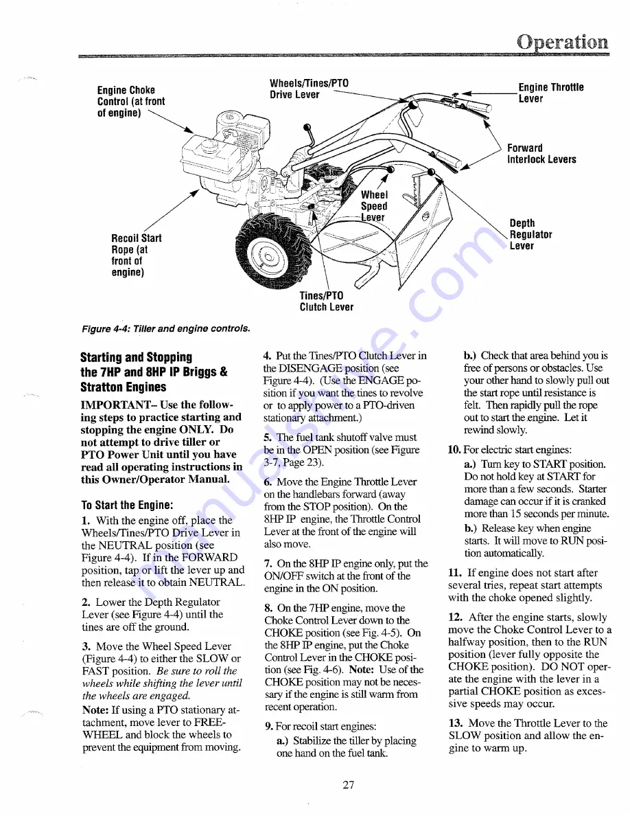 Troy-Bilt 12087 Owner'S/Operator'S Manual Download Page 29