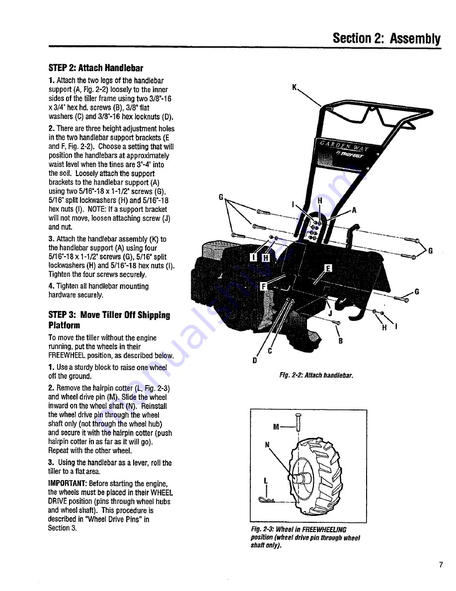 Troy-Bilt 12193 Owner'S Manual Download Page 7