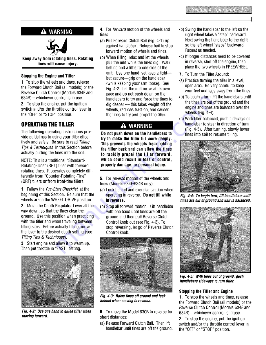 Troy-Bilt 634B-Super Bronco Operator'S Manual Download Page 13