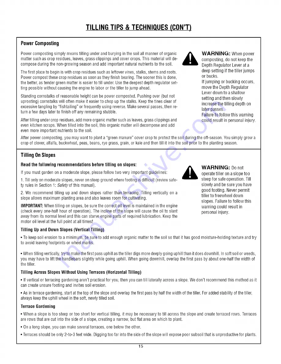 Troy-Bilt 634K--ProLine Operator'S Manual Download Page 15