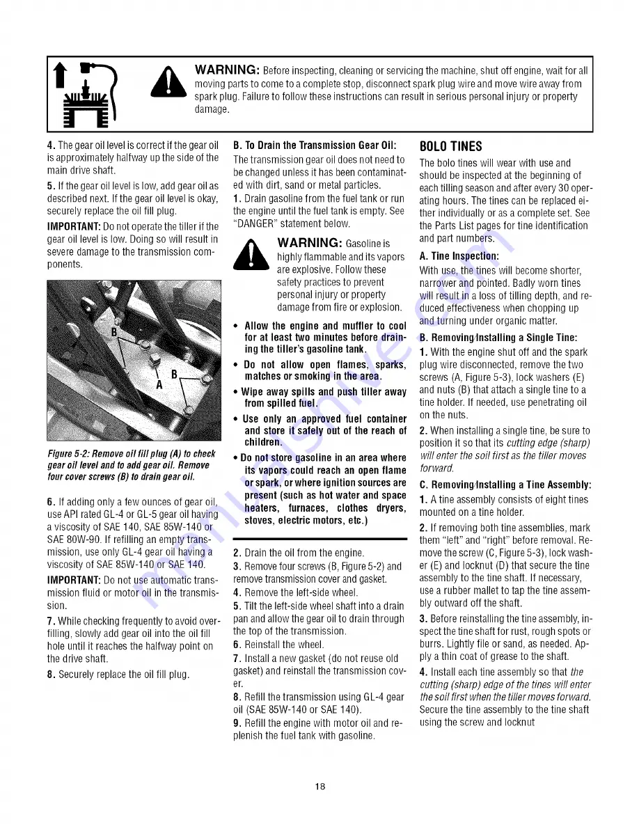 Troy-Bilt 634K--ProLine Operator'S Manual Download Page 18