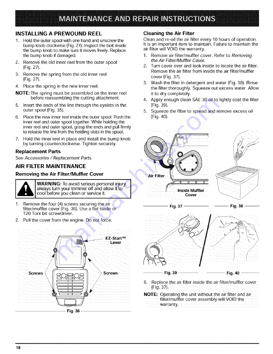 Troy-Bilt TB90BC Operator'S Manual Download Page 18