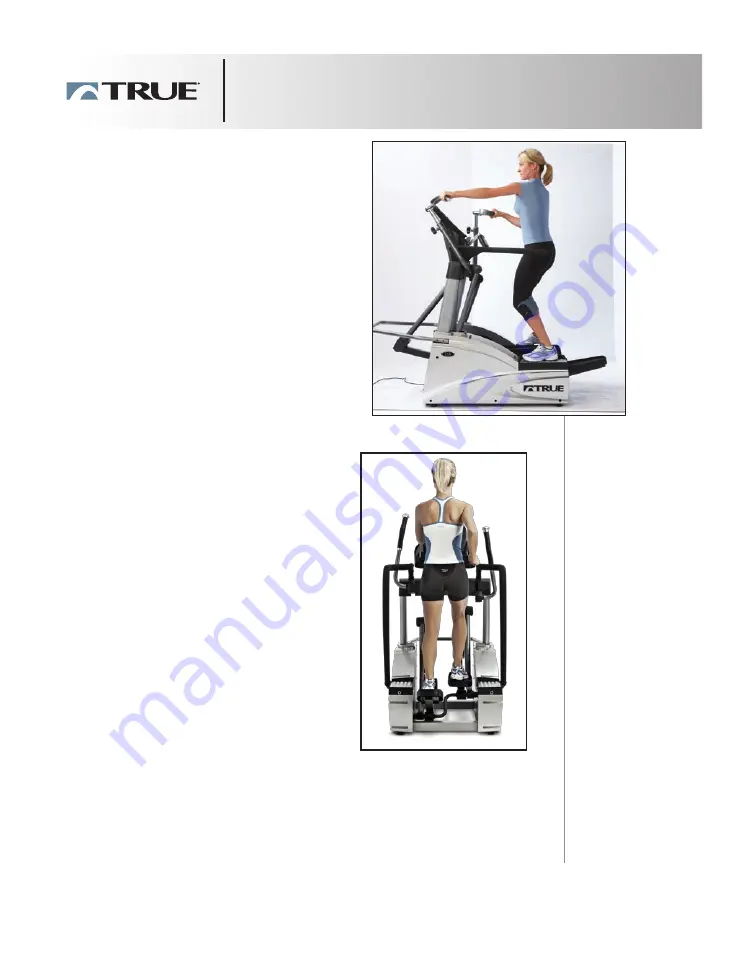 True Fitness ESX Touchscreen Elliptical Owner'S Manual Download Page 10