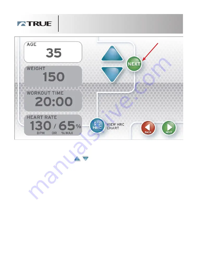 True Fitness ESX Touchscreen Elliptical Owner'S Manual Download Page 13