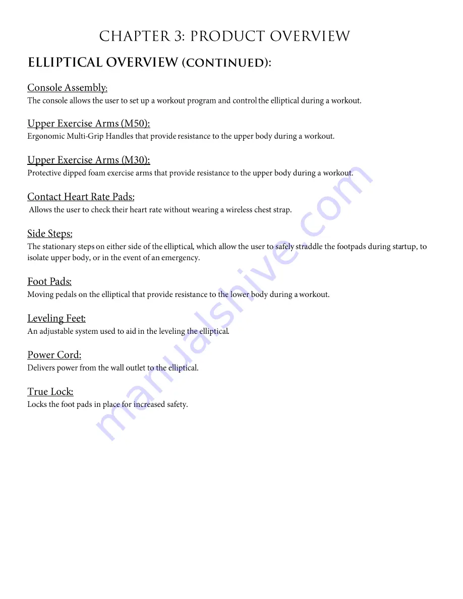 True Fitness M 30 Owner'S Manual Download Page 20