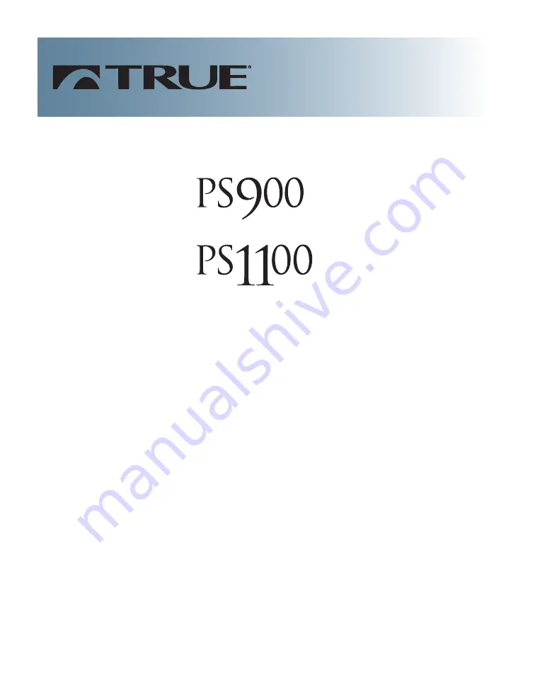 True Fitness PS900 Owner'S Manual Download Page 1