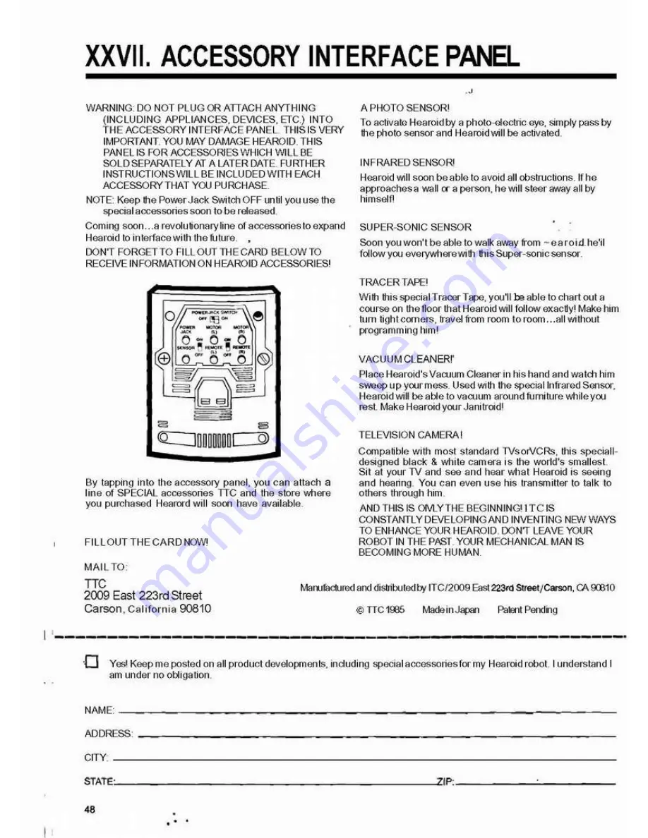 TTC Hearoid Instruction Manual Download Page 48