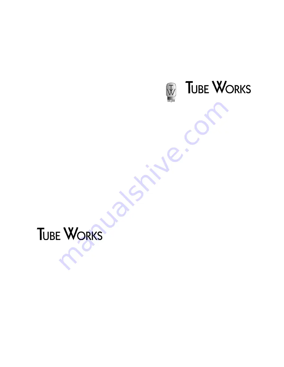 Tube Works 910 User Manual Download Page 1