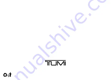 Tumi 114301 Manual Download Page 66