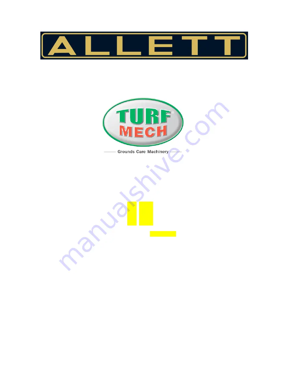 Turfmech Buffalo 20 Operator'S & Parts Manual Download Page 1