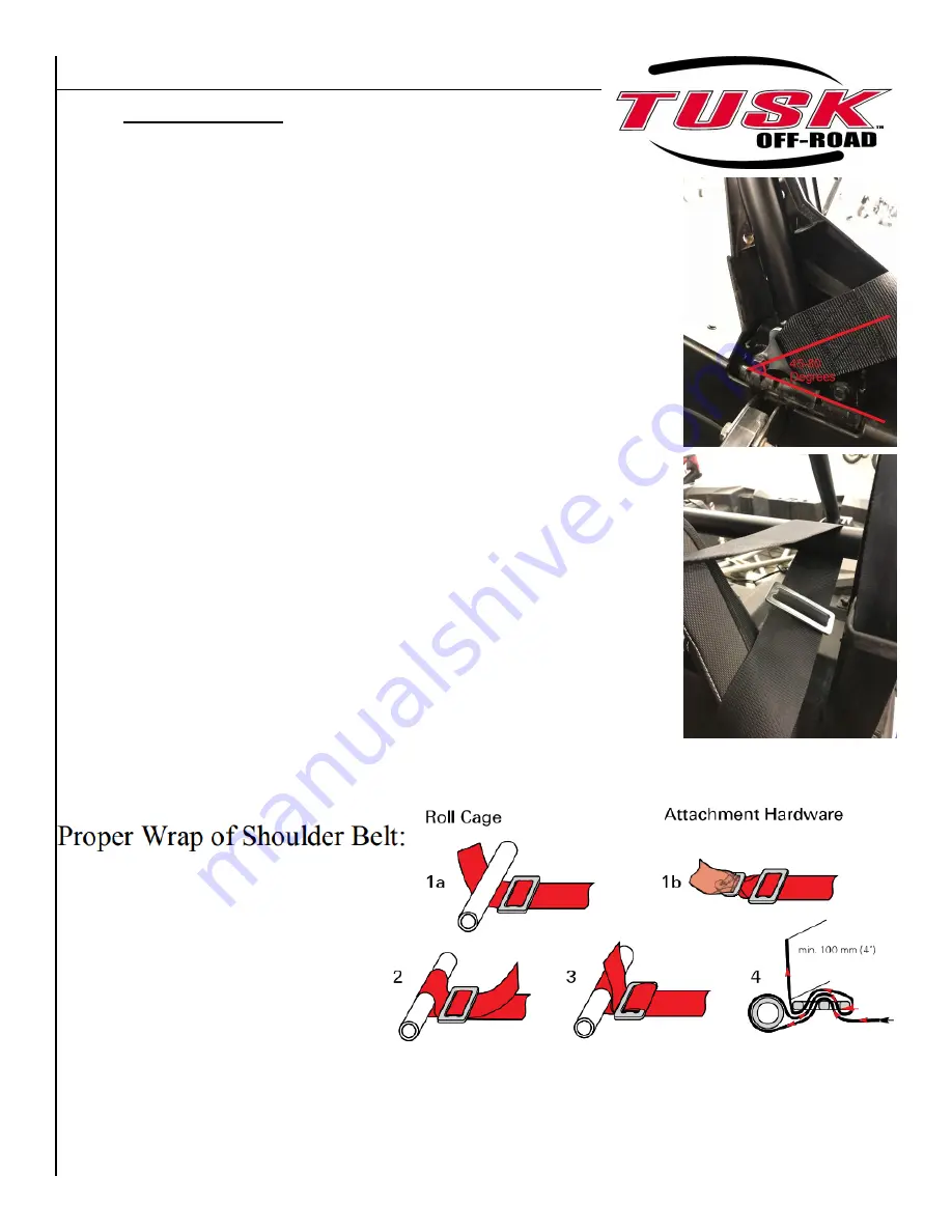 Tusk 5 Point SFI Approved Safety Harness Installation Instructions And Information Manual Download Page 2