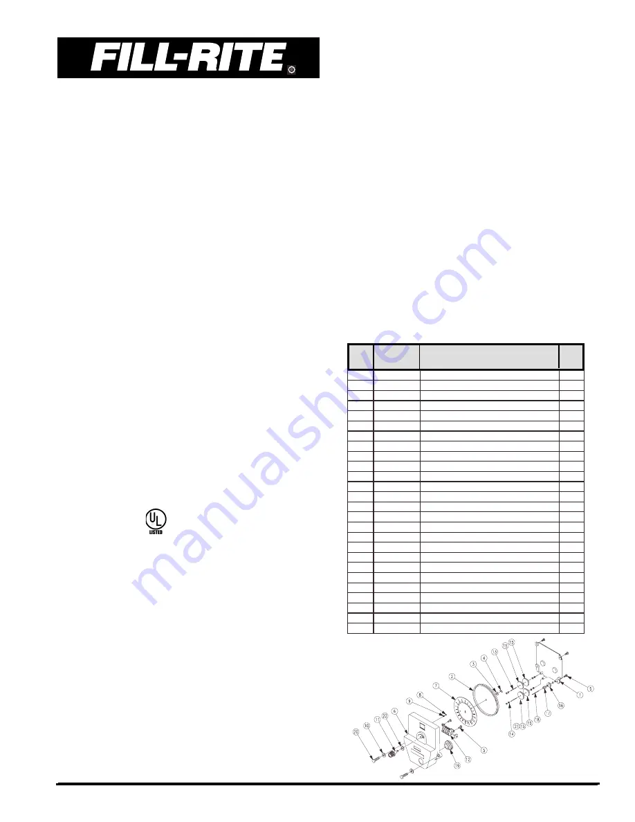 Tuthill FILL-RITE 100 Series Скачать руководство пользователя страница 12