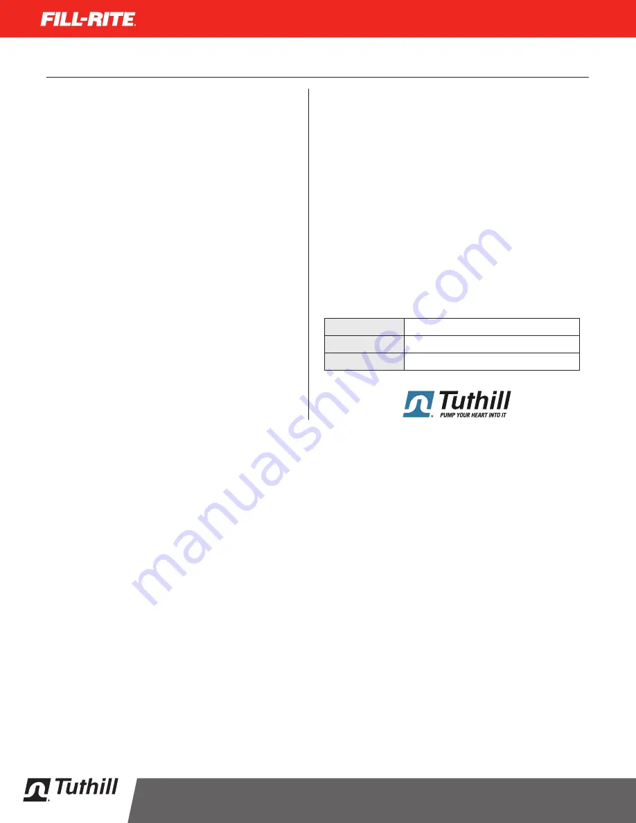 Tuthill FILL-RITE FR310VB Скачать руководство пользователя страница 26