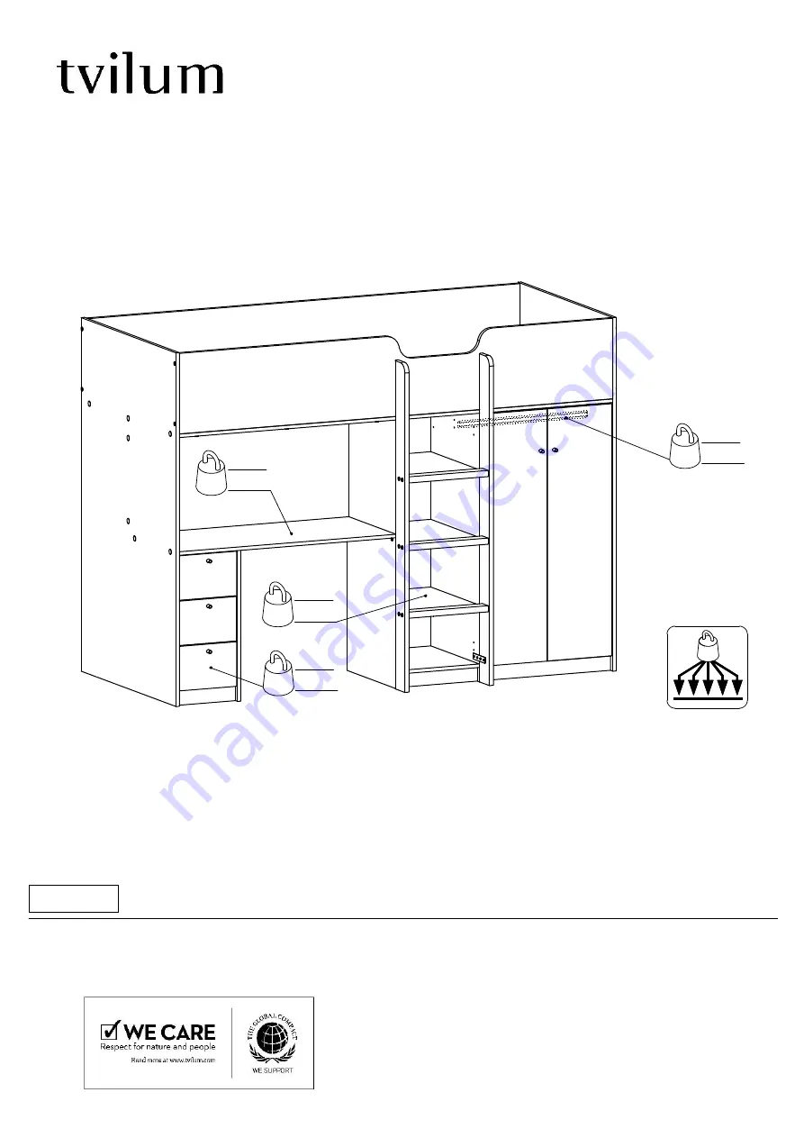 TVILUM 82090 Assembly Instructions Manual Download Page 1