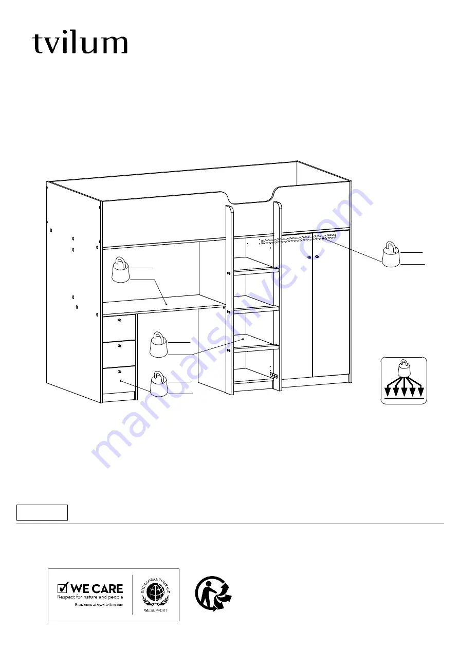 TVILUM 82090 Owner'S/Assembly Manual Download Page 1