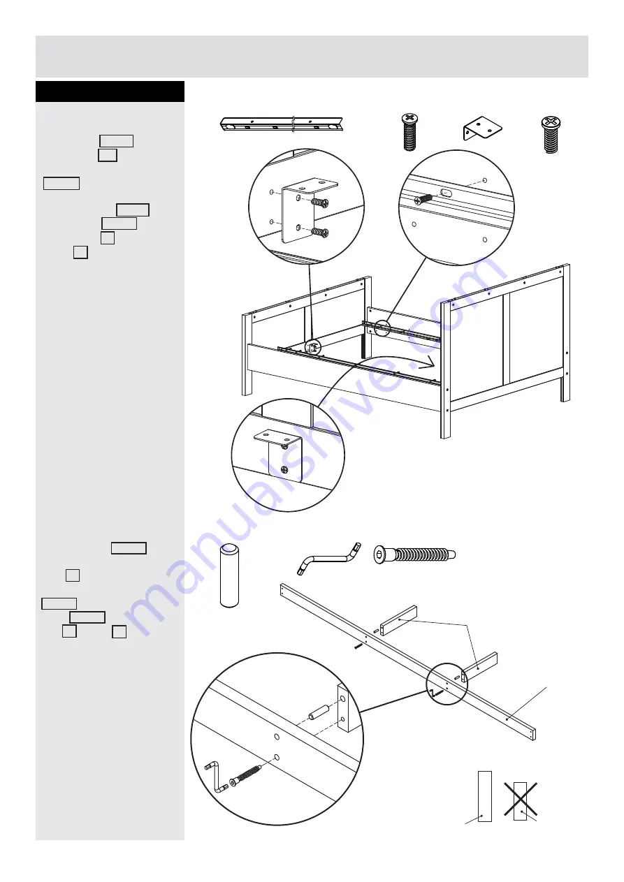 TVILUM Canterbury 5Ft Bed 532/6662 Assembly Instructions Manual Download Page 9