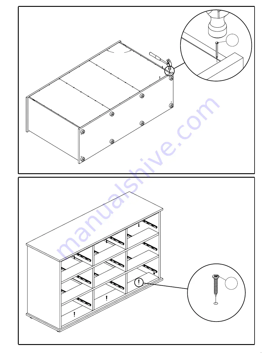 TVILUM Ravnholt Chest 9 drawers Assembly Instruction Manual Download Page 13