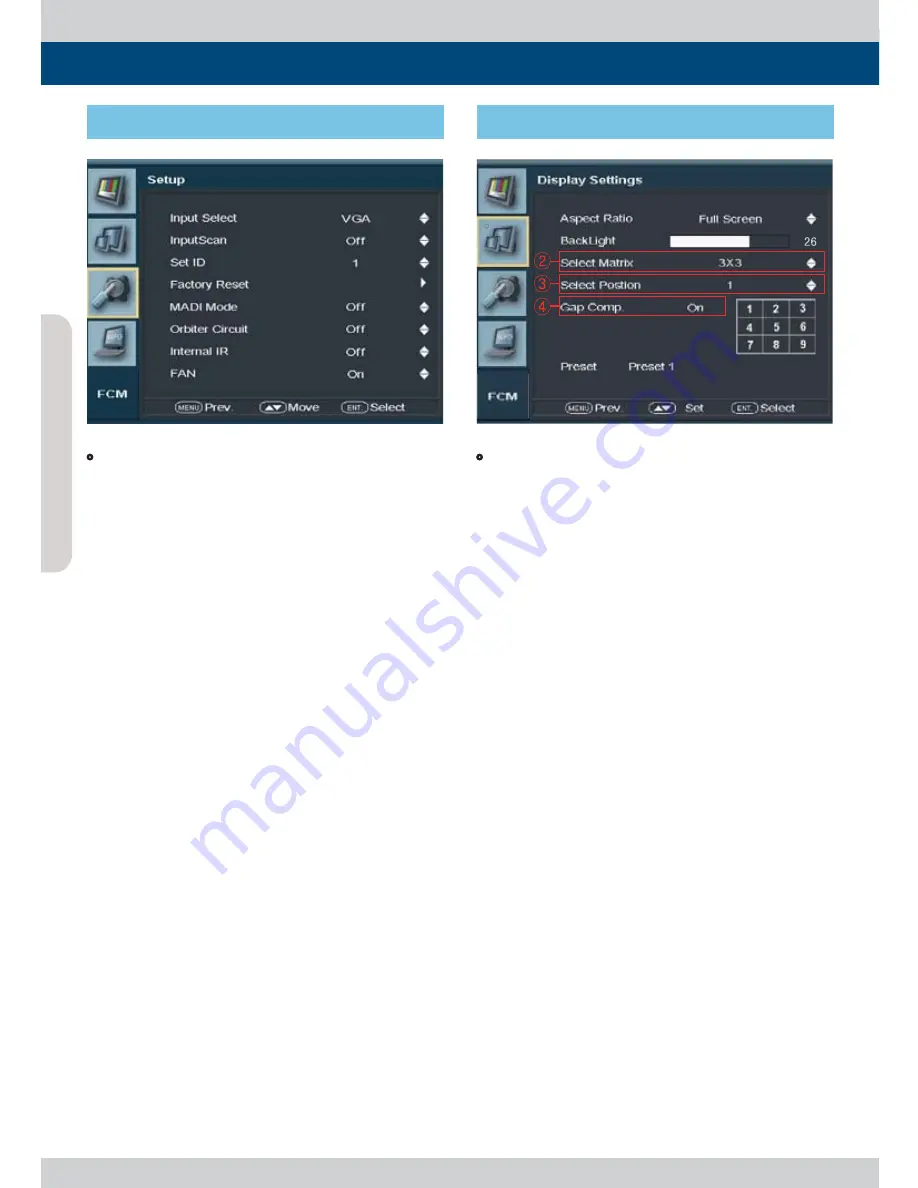 TVLogic FCM-461W Operation Manual Download Page 22