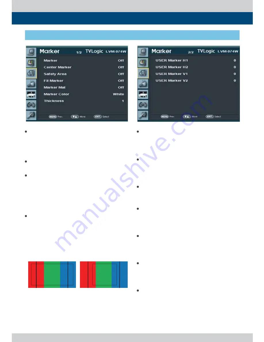 TVLogic LVM-074W Operation Manual Download Page 13