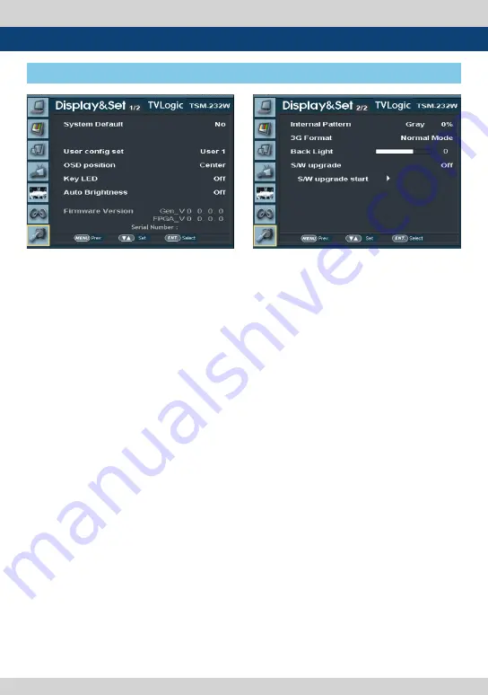 TVLogic TSM-182W Operation Manual Download Page 16