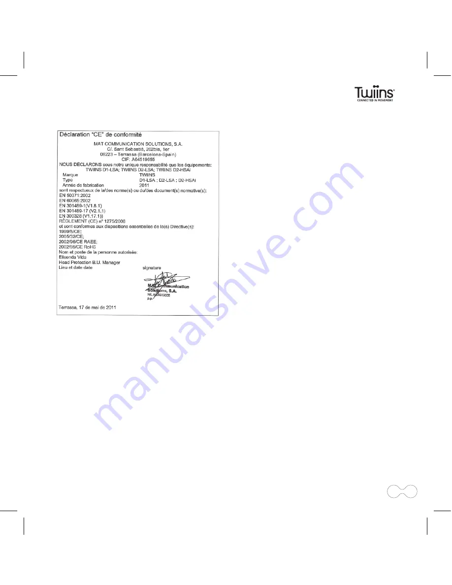 Twiins D1 Instruction Manual Download Page 15