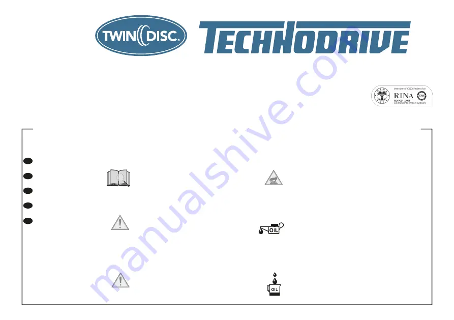 Twin Disc TECHNODRIVE MG 5020SC Скачать руководство пользователя страница 2