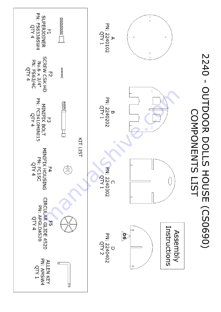 Twoey Outside 2240 Assembly Instructions Download Page 4