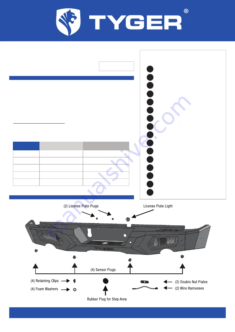 Tyger TG-BP9D80398 Installation Instructions Manual Download Page 1