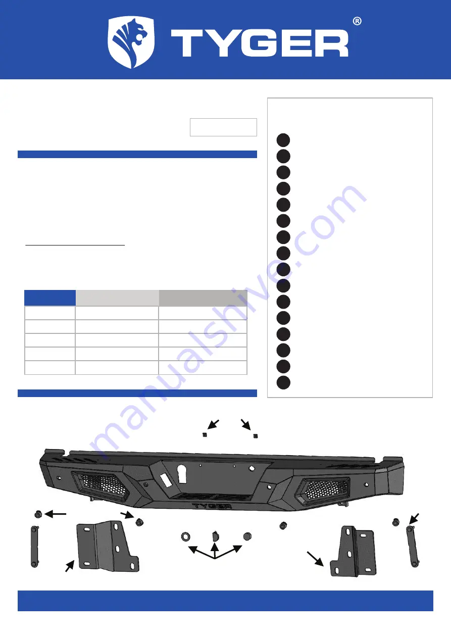 Tyger TG-BP9F80298 Installation Instructions Manual Download Page 1