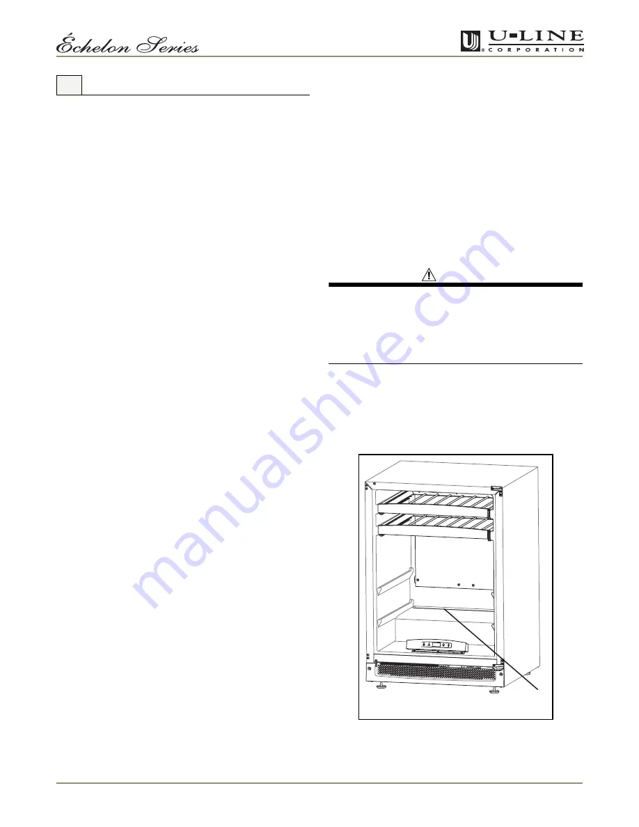 U-Line 2175BEVOL Use And Care Manual Download Page 13