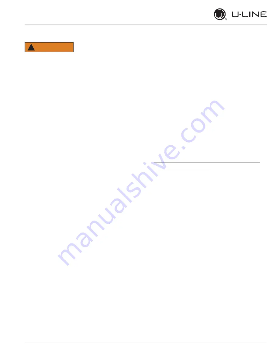 U-Line 3000 SERIES User Manual & Service Manual Download Page 50