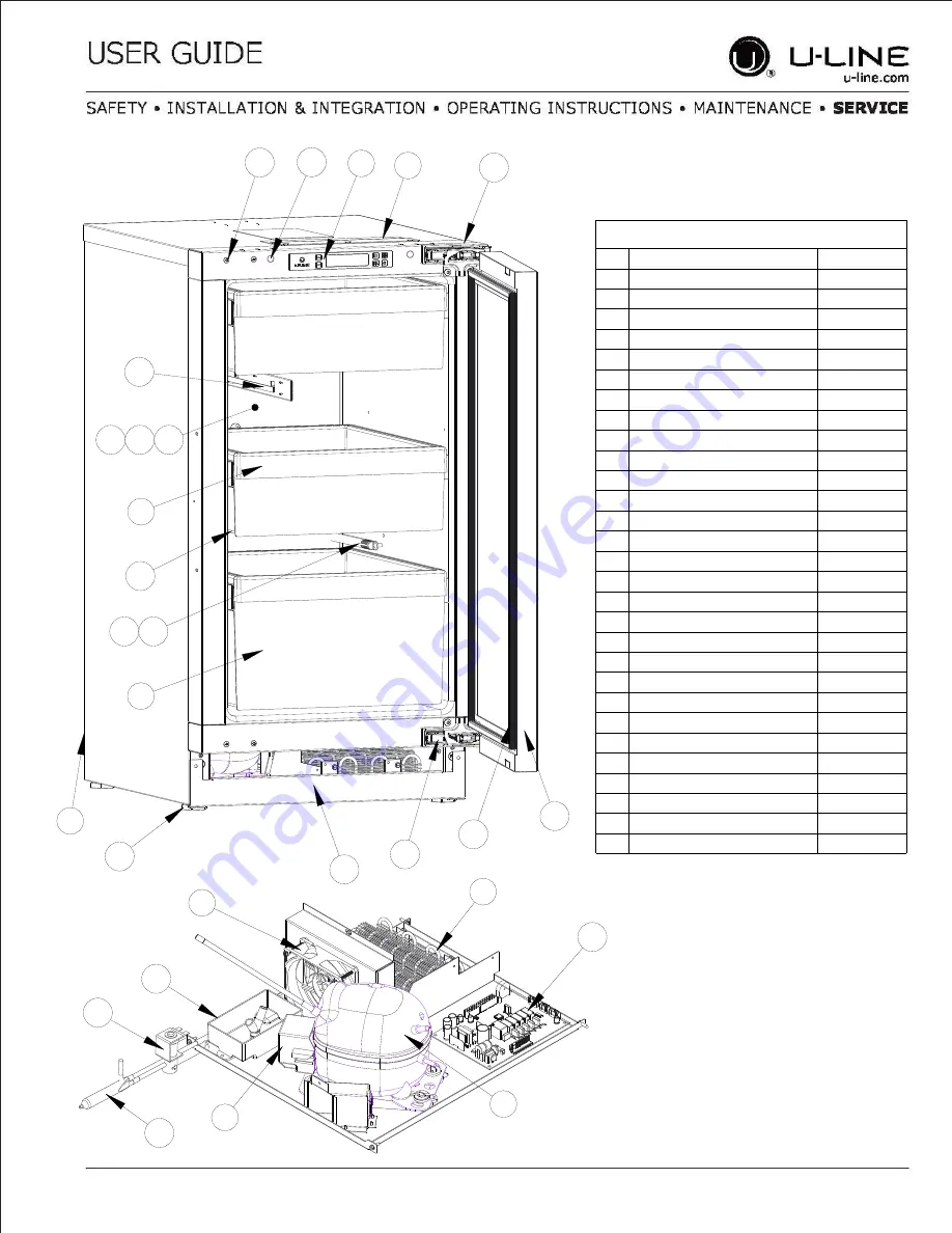 U-Line 3045R User Manual & Service Manual Download Page 46