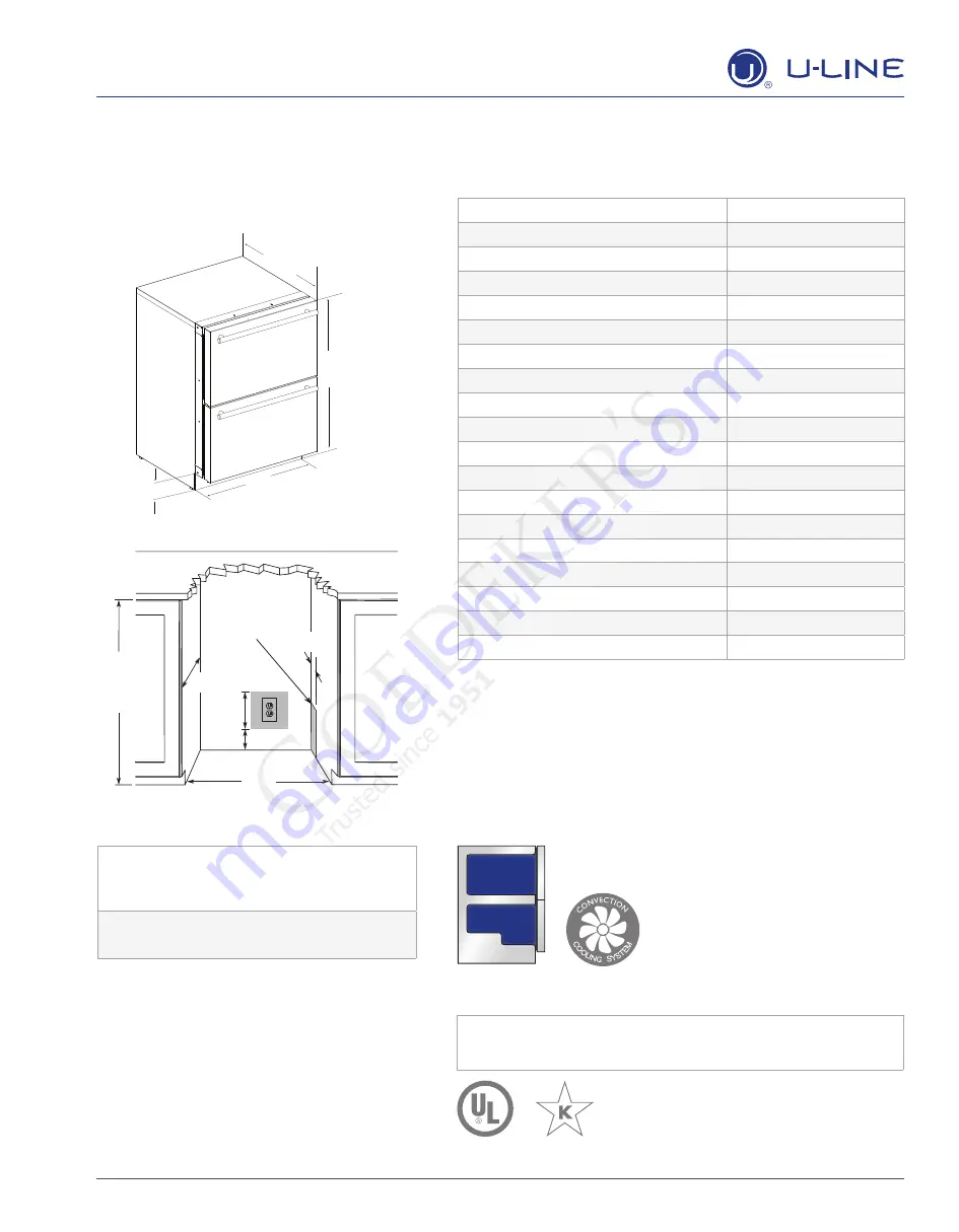 U-Line Independent Dual-Zone Drawer Quick Reference Manual Download Page 2