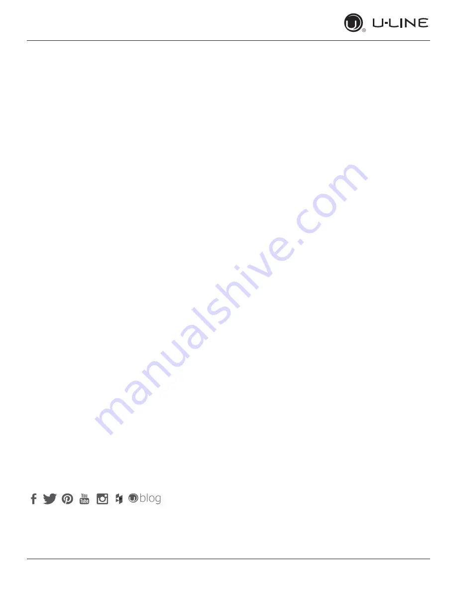 U-Line UMCR014-SD01A User Manual & Service Manual Download Page 3