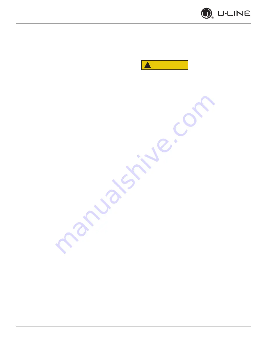 U-Line UOCR115-SS01B User Manual & Service Manual Download Page 25