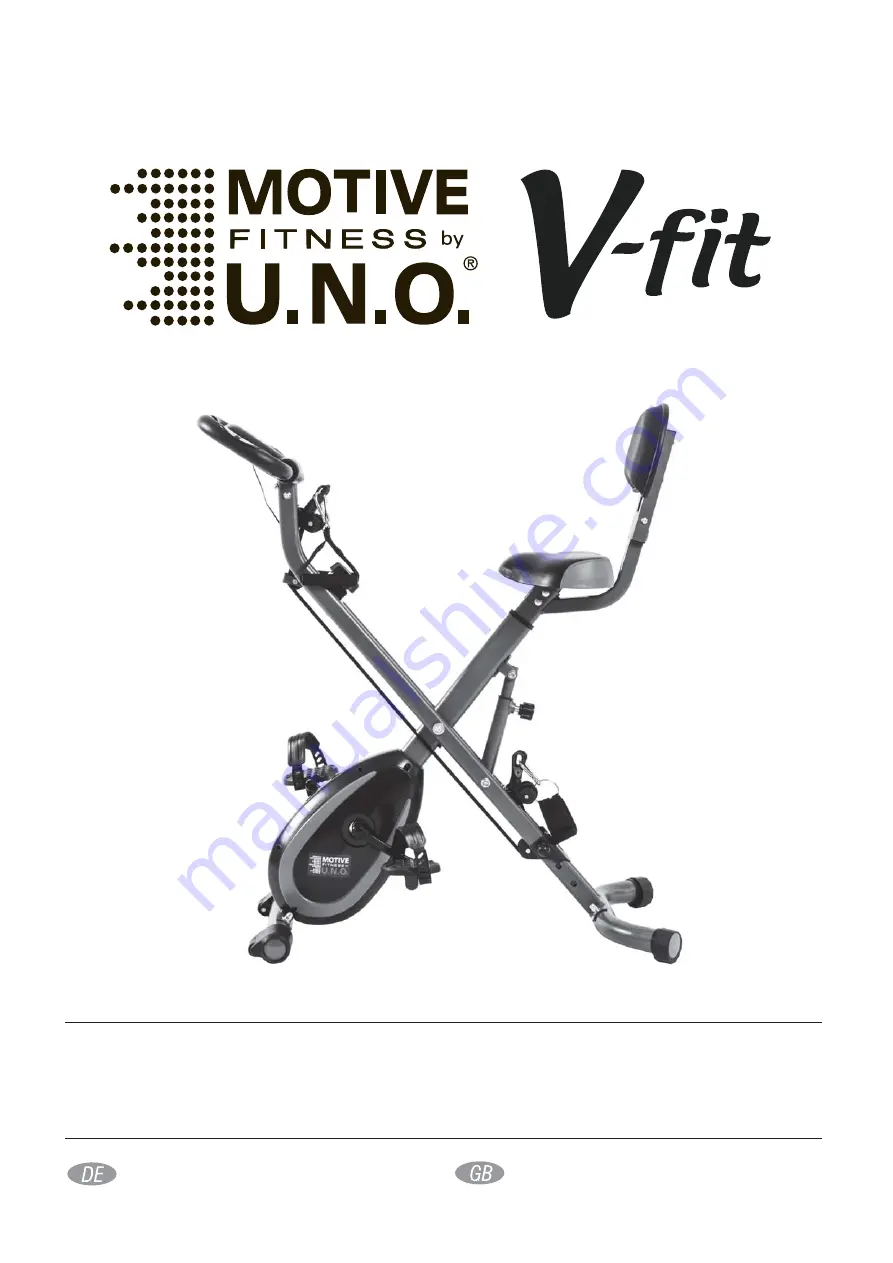 U.N.O MOTIVE FITNESS V-fit AB MAGNETIC X-BIKE H.P. Assembly & User Manual Download Page 1