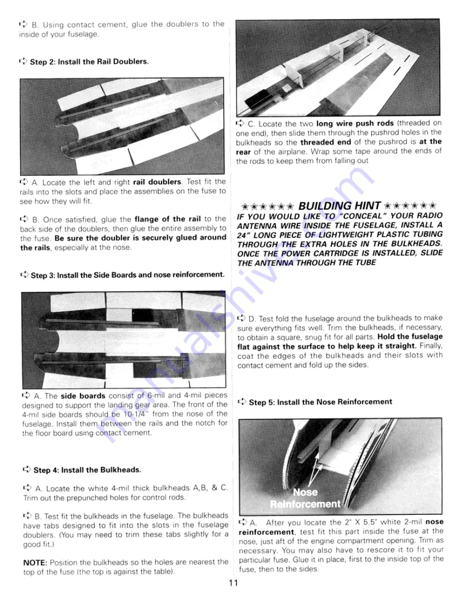 U.S. Aircore Trainer 40 Instruction Manual Download Page 11