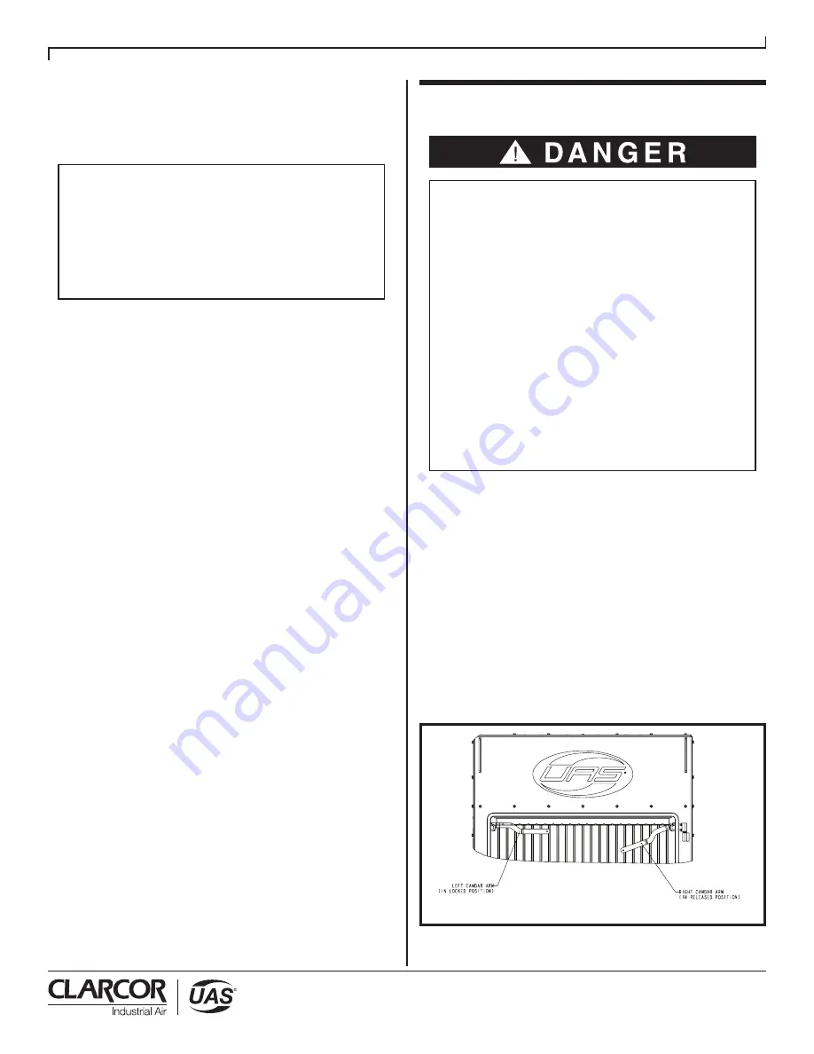 UAS CLARCOR SDC Series Owner'S Manual Download Page 16