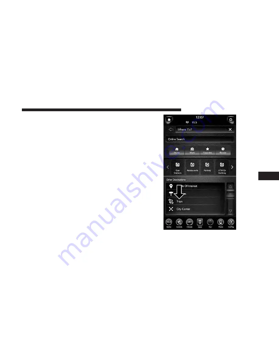 UCONNECT INTERNATIONAL 4C NAV Manual Download Page 113