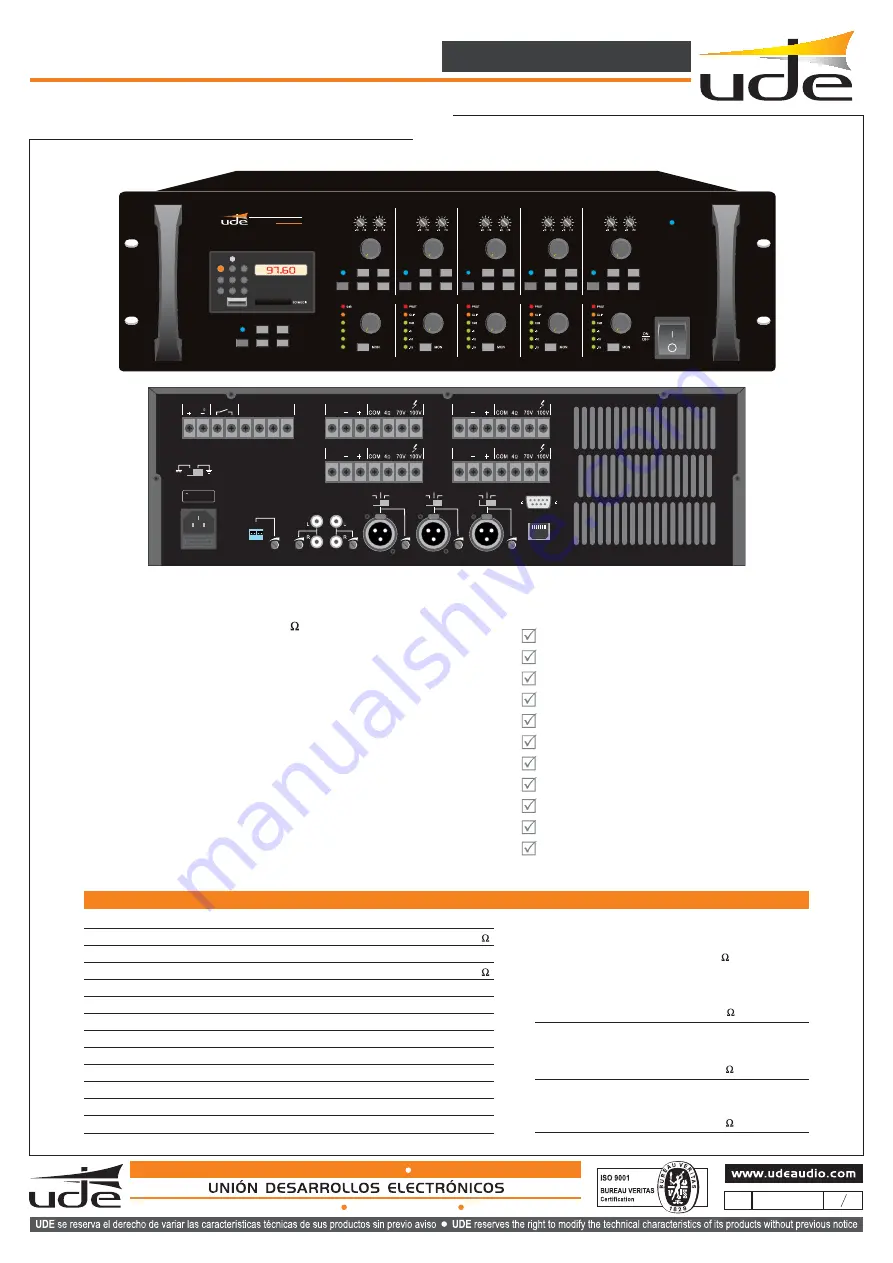 Ude MICRO-400 MXA-400 Manual Download Page 1