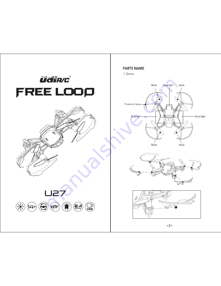 Udi Free Loop u27 Manual Download Page 1