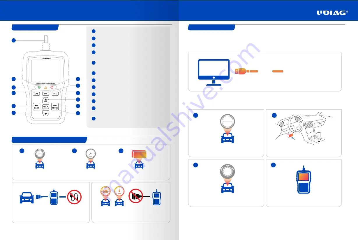 UDIAG CR800 Скачать руководство пользователя страница 1