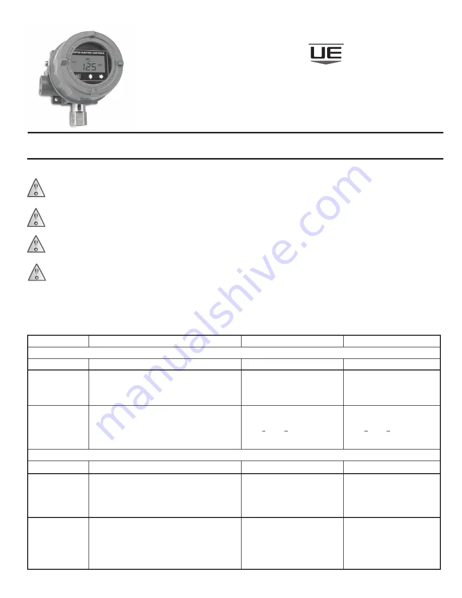 UE 1XSWHH Installation And Maintenance Instructions Manual Download Page 1